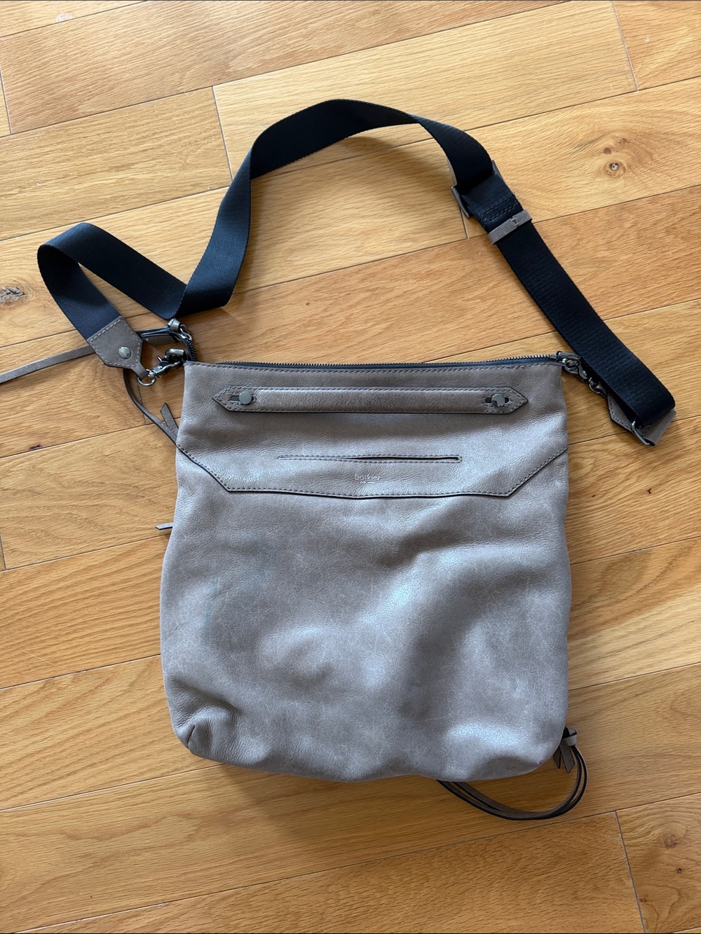 Mens Gray Crossbody Sling Bag - Unbranded